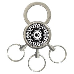 Circular Concentric Radial Symmetry Abstract 3-ring Key Chain by Proyonanggan