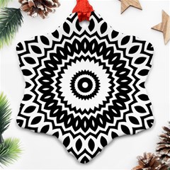 Circular Concentric Radial Symmetry Abstract Snowflake Ornament (two Sides)