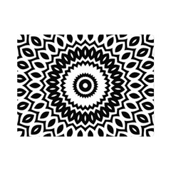 Circular Concentric Radial Symmetry Abstract Premium Plush Fleece Blanket (mini) by Proyonanggan