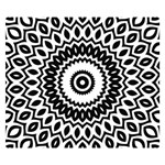 Circular Concentric Radial Symmetry Abstract Premium Plush Fleece Blanket (Small) 50 x40  Blanket Front