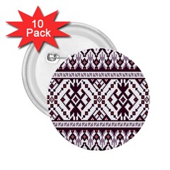 Illustration Ukrainian Folk Seamless Pattern Ornament 2 25  Buttons (10 Pack)  by Proyonanggan