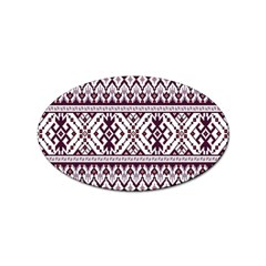 Illustration Ukrainian Folk Seamless Pattern Ornament Sticker Oval (10 Pack) by Proyonanggan