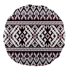 Illustration Ukrainian Folk Seamless Pattern Ornament Large 18  Premium Round Cushions by Proyonanggan