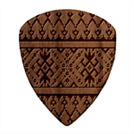 Illustration Ukrainian Folk Seamless Pattern Ornament Square Wood Guitar Pick Holder Case And Picks Set Pick