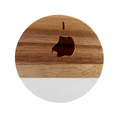 Washing Machines Home Electronic Marble Wood Coaster (round)