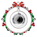 Washing Machines Home Electronic Metal X mas Wreath Ribbon Ornament Front