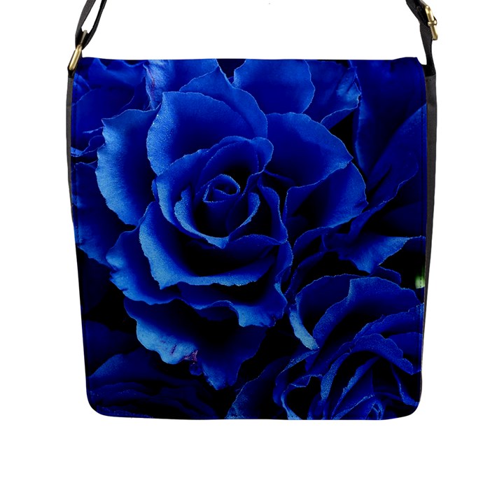 Roses Flowers Plant Romance Flap Closure Messenger Bag (L)