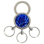 Blue Roses Flowers Plant Romance Blossom Bloom Nature Flora Petals 3-Ring Key Chain Front