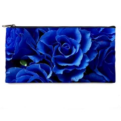 Blue Roses Flowers Plant Romance Blossom Bloom Nature Flora Petals Pencil Case by Proyonanggan