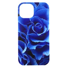 Blue Roses Flowers Plant Romance Blossom Bloom Nature Flora Petals Iphone 15 Black Uv Print Pc Hardshell Case