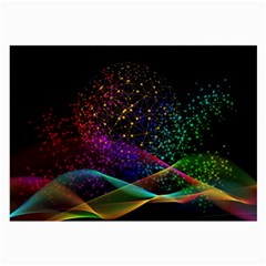 Particles Waves Line Multicoloured Large Glasses Cloth by Proyonanggan