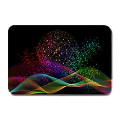 Particles Waves Line Multicoloured Plate Mats by Proyonanggan