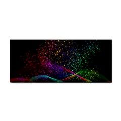 Particles Waves Line Multicoloured Hand Towel by Proyonanggan