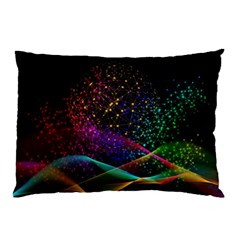 Particles Waves Line Multicoloured Pillow Case by Proyonanggan