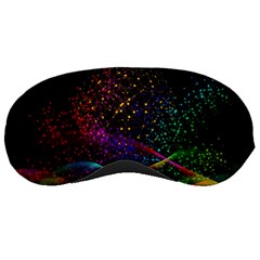 Particles Waves Line Multicoloured Sleep Mask by Proyonanggan