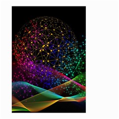 Particles Waves Line Multicoloured Small Garden Flag (two Sides) by Proyonanggan