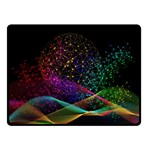 Particles Waves Line Multicoloured Two Sides Fleece Blanket (Small) 45 x34  Blanket Front