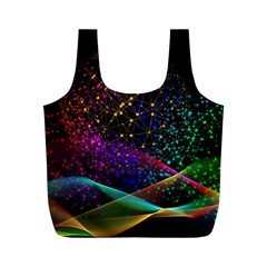 Particles Waves Line Multicoloured Full Print Recycle Bag (m) by Proyonanggan