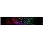 Particles Waves Line Multicoloured Large Premium Plush Fleece Scarf  Front