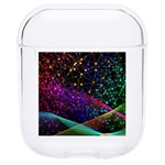 Particles Waves Line Multicoloured Hard PC AirPods 1/2 Case Front