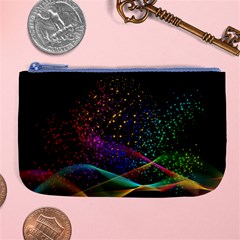 Particles Waves Line Multicoloured Large Coin Purse by Proyonanggan