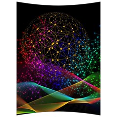 Particles Waves Line Multicoloured Back Support Cushion by Proyonanggan