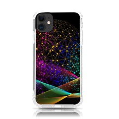 Particles Waves Line Multicoloured Iphone 11 Tpu Uv Print Case by Proyonanggan