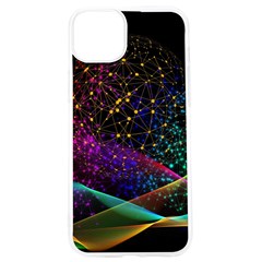 Particles Waves Line Multicoloured Iphone 15 Pro Tpu Uv Print Case by Proyonanggan