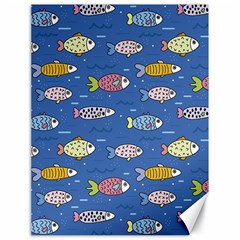 Sea Fish Blue Submarine Animal Canvas 18  X 24  by Proyonanggan