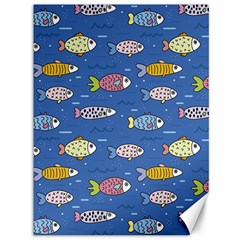 Sea Fish Blue Submarine Animal Canvas 36  X 48  by Proyonanggan