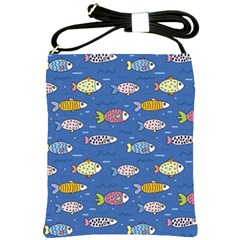 Sea Fish Blue Submarine Animal Shoulder Sling Bag by Proyonanggan