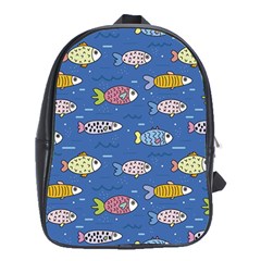 Sea Fish Blue Submarine Animal School Bag (xl) by Proyonanggan