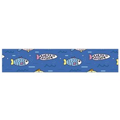 Sea Fish Blue Submarine Animal Small Premium Plush Fleece Scarf