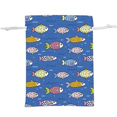 Sea Fish Blue Submarine Animal Lightweight Drawstring Pouch (xl) by Proyonanggan