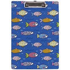 Sea Fish Blue Submarine Animal A4 Acrylic Clipboard by Proyonanggan