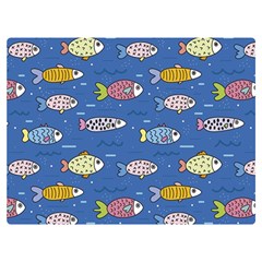 Sea Fish Blue Submarine Animal Premium Plush Fleece Blanket (extra Small) by Proyonanggan