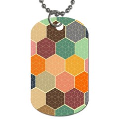 Abstract Hex Hexagon Grid Pattern Honeycomb Dog Tag (one Side) by Proyonanggan