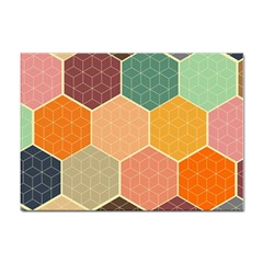 Abstract Hex Hexagon Grid Pattern Honeycomb Sticker A4 (10 Pack) by Proyonanggan