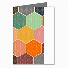 Abstract Hex Hexagon Grid Pattern Honeycomb Greeting Card by Proyonanggan