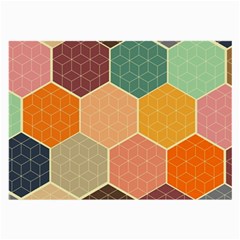 Abstract Hex Hexagon Grid Pattern Honeycomb Large Glasses Cloth by Proyonanggan