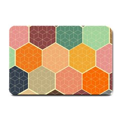 Abstract Hex Hexagon Grid Pattern Honeycomb Small Doormat by Proyonanggan