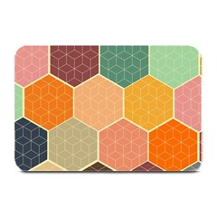 Abstract Hex Hexagon Grid Pattern Honeycomb Plate Mats by Proyonanggan