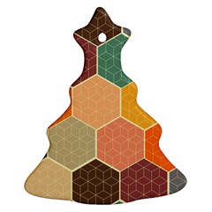 Abstract Hex Hexagon Grid Pattern Honeycomb Ornament (christmas Tree) 