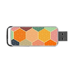 Abstract Hex Hexagon Grid Pattern Honeycomb Portable Usb Flash (one Side) by Proyonanggan