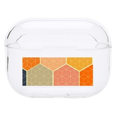 Abstract Hex Hexagon Grid Pattern Honeycomb Hard Pc Airpods Pro Case by Proyonanggan