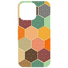 Abstract Hex Hexagon Grid Pattern Honeycomb Iphone 15 Pro Max Black Uv Print Pc Hardshell Case by Proyonanggan