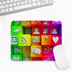 Colorful 3d Social Media Small Mousepad by Ket1n9