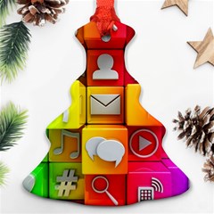 Colorful 3d Social Media Ornament (christmas Tree) 