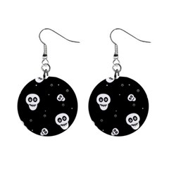 Skull Pattern Mini Button Earrings by Ket1n9