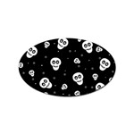 Skull Pattern Sticker Oval (100 pack) Front